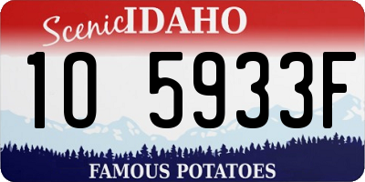 ID license plate 1O5933F