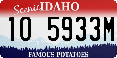 ID license plate 1O5933M