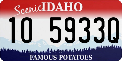ID license plate 1O5933Q