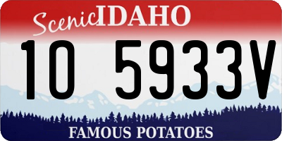 ID license plate 1O5933V