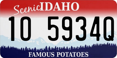 ID license plate 1O5934Q