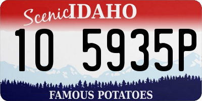 ID license plate 1O5935P
