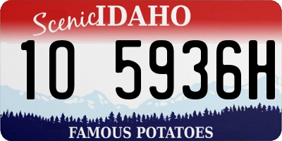 ID license plate 1O5936H