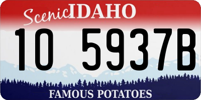 ID license plate 1O5937B