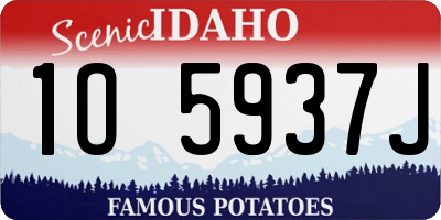 ID license plate 1O5937J