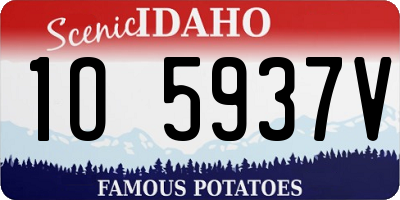 ID license plate 1O5937V