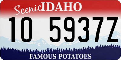 ID license plate 1O5937Z