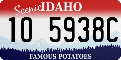 ID license plate 1O5938C