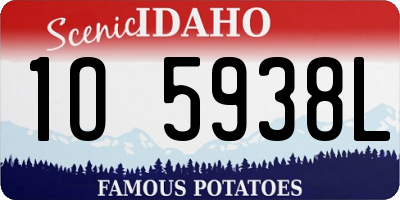 ID license plate 1O5938L