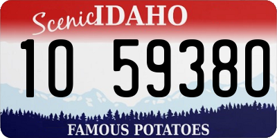 ID license plate 1O5938O