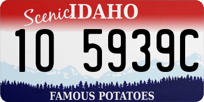 ID license plate 1O5939C