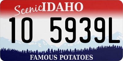 ID license plate 1O5939L