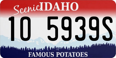 ID license plate 1O5939S