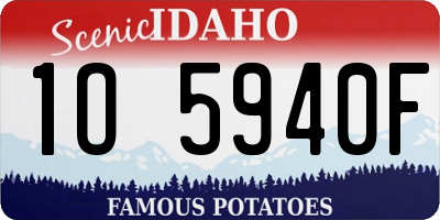 ID license plate 1O5940F
