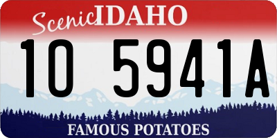 ID license plate 1O5941A