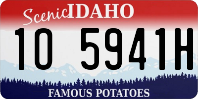 ID license plate 1O5941H