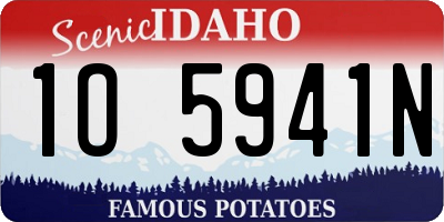 ID license plate 1O5941N