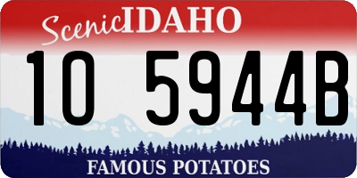 ID license plate 1O5944B