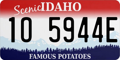 ID license plate 1O5944E