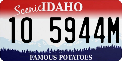 ID license plate 1O5944M