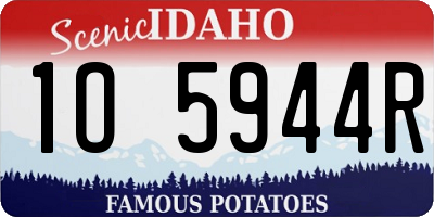 ID license plate 1O5944R