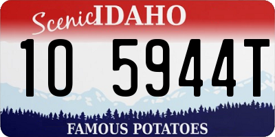 ID license plate 1O5944T