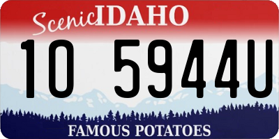 ID license plate 1O5944U
