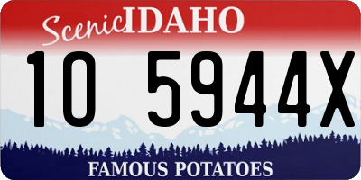 ID license plate 1O5944X