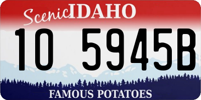 ID license plate 1O5945B