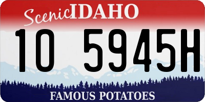 ID license plate 1O5945H