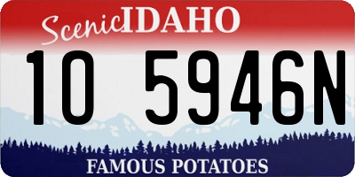 ID license plate 1O5946N