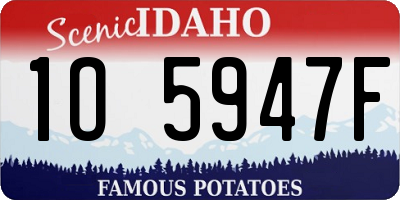 ID license plate 1O5947F