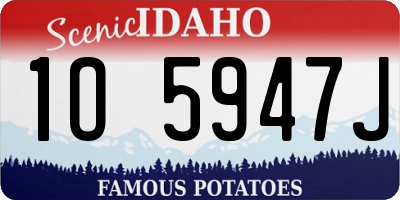 ID license plate 1O5947J