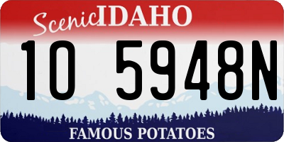 ID license plate 1O5948N