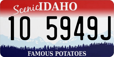 ID license plate 1O5949J