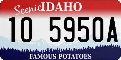 ID license plate 1O5950A