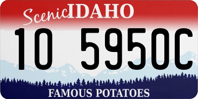 ID license plate 1O5950C