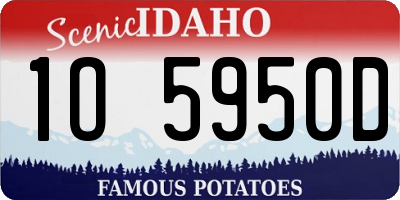 ID license plate 1O5950D