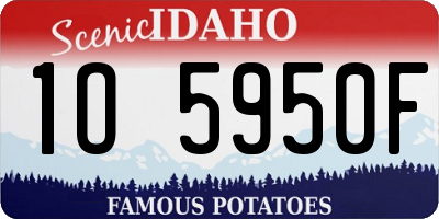 ID license plate 1O5950F