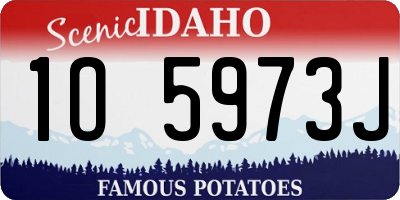 ID license plate 1O5973J