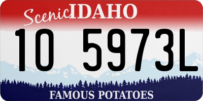 ID license plate 1O5973L