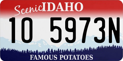 ID license plate 1O5973N