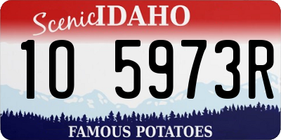 ID license plate 1O5973R