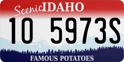 ID license plate 1O5973S