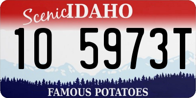 ID license plate 1O5973T