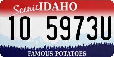 ID license plate 1O5973U