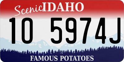 ID license plate 1O5974J