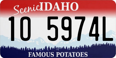 ID license plate 1O5974L