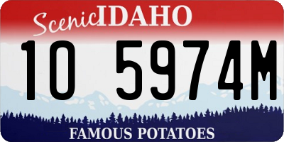 ID license plate 1O5974M
