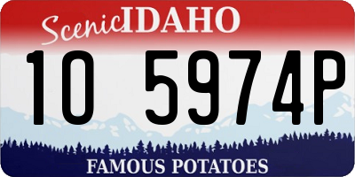 ID license plate 1O5974P